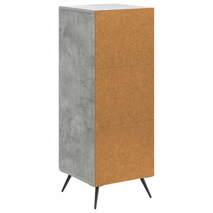 Bufet Gri Beton 33 x 34,5 x 90 cm Lemn prelucrat - WALTI WALTI