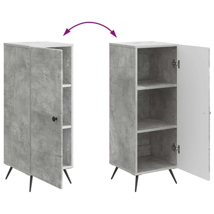 Bufet Gri Beton 33 x 34,5 x 90 cm Lemn prelucrat - WALTI WALTI
