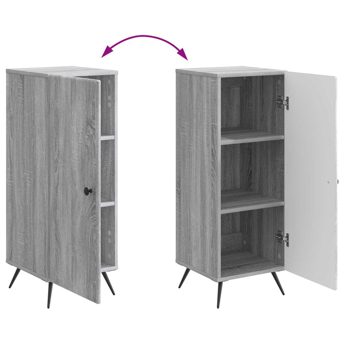 Bufet Sonoma gri 33 x 34,5 x 90 cm Lemn prelucrat - WALTI WALTI