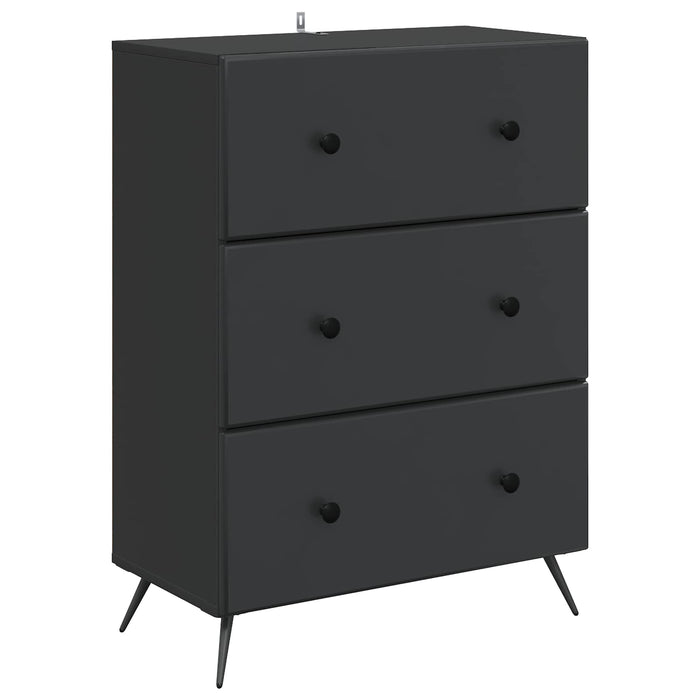 Dulap cu sertare Negru 66 x 34,5 x 90 cm Lemn prelucrat - WALTI WALTI