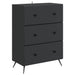 Dulap cu sertare Negru 66 x 34,5 x 90 cm Lemn prelucrat - WALTI WALTI