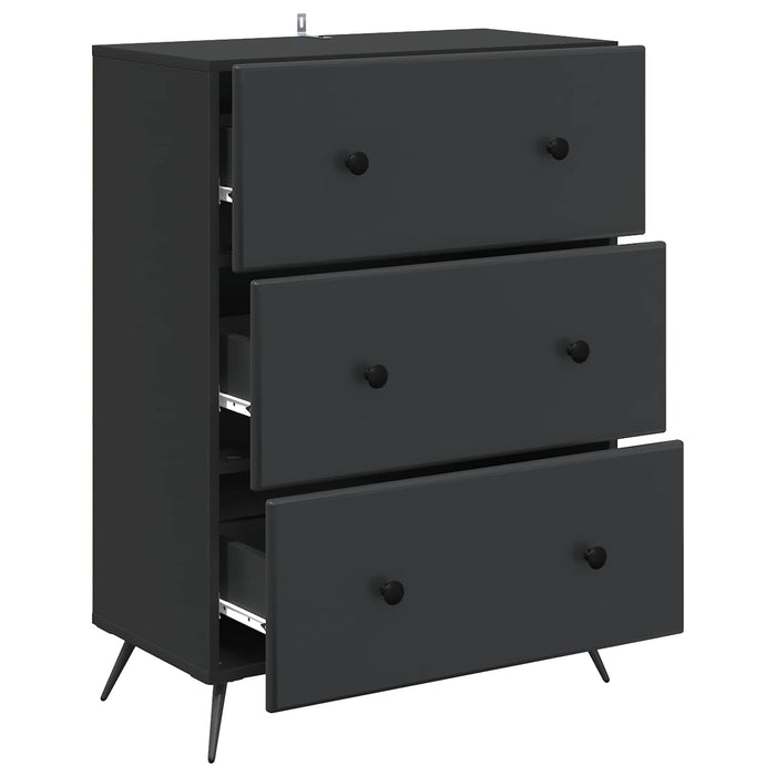 Dulap cu sertare Negru 66 x 34,5 x 90 cm Lemn prelucrat - WALTI WALTI