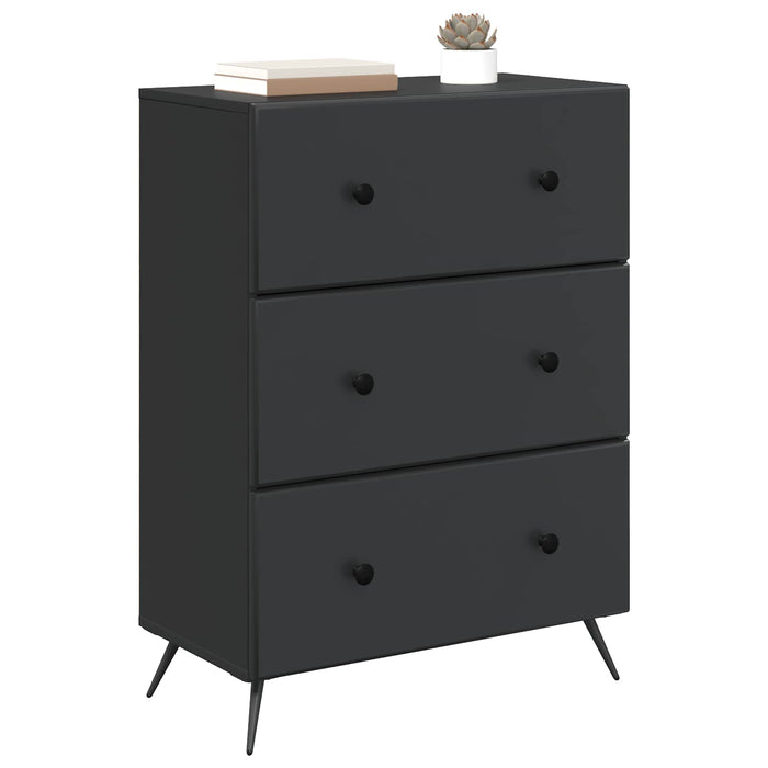 Dulap cu sertare Negru 66 x 34,5 x 90 cm Lemn prelucrat - WALTI WALTI