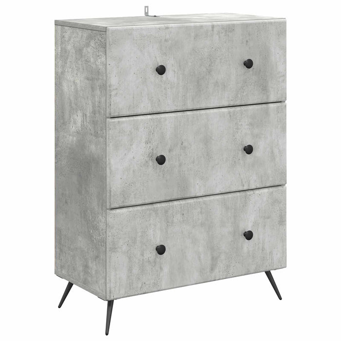 Dulap cu sertare Gri Beton 66 x 34,5 x 90 cm Lemn prelucrat - WALTI WALTI