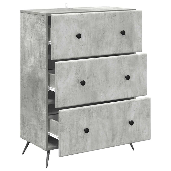 Dulap cu sertare Gri Beton 66 x 34,5 x 90 cm Lemn prelucrat - WALTI WALTI