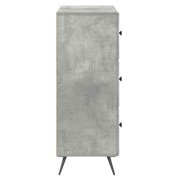 Dulap cu sertare Gri Beton 66 x 34,5 x 90 cm Lemn prelucrat - WALTI WALTI
