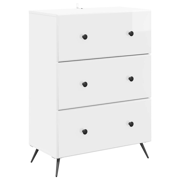 Dulap cu sertare Alb foarte lucios 66 x 34,5 x 90 cm - WALTI WALTI