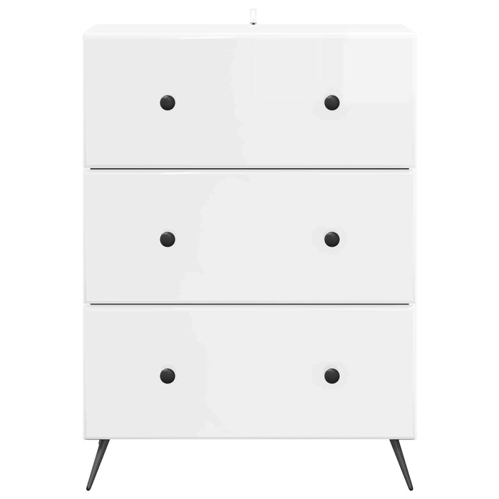Dulap cu sertare Alb foarte lucios 66 x 34,5 x 90 cm - WALTI WALTI