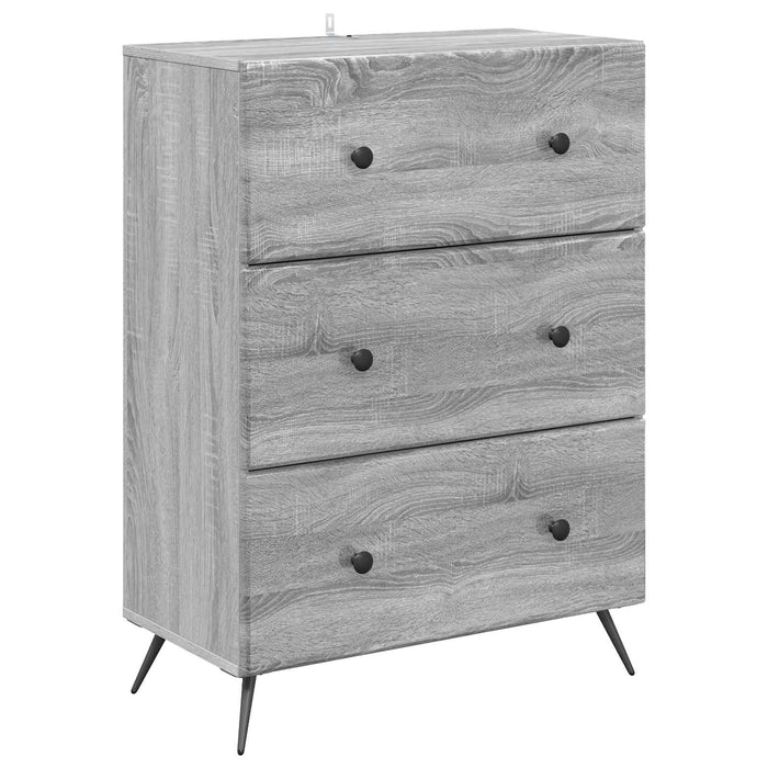 Dulap cu sertare Sonoma gri 66 x 34,5 x 90 cm Lemn prelucrat - WALTI WALTI