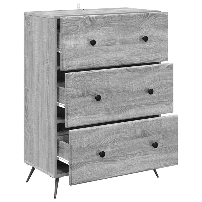 Dulap cu sertare Sonoma gri 66 x 34,5 x 90 cm Lemn prelucrat - WALTI WALTI