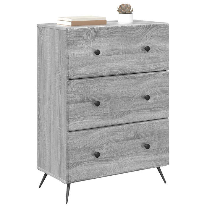 Dulap cu sertare Sonoma gri 66 x 34,5 x 90 cm Lemn prelucrat - WALTI WALTI