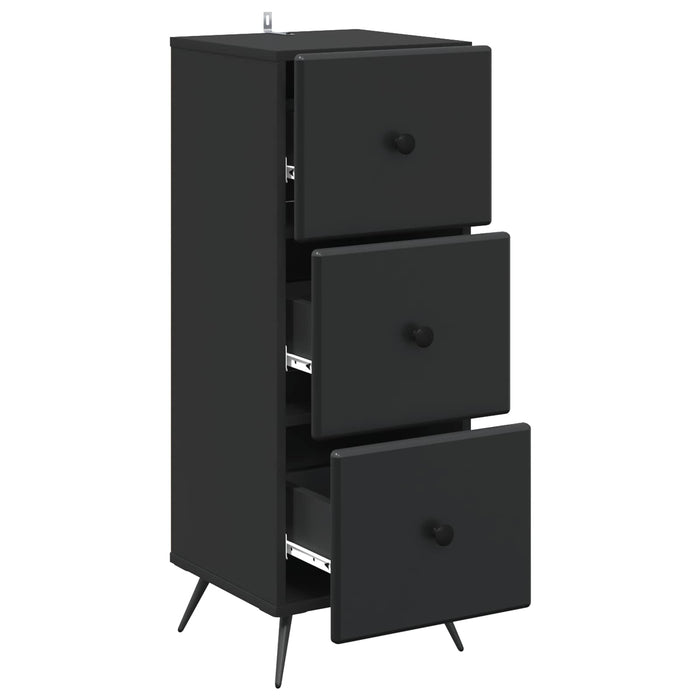 Dulap cu sertare Negru 33 x 34,5 x 90 cm Lemn prelucrat - WALTI WALTI
