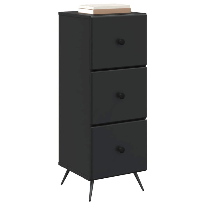 Dulap cu sertare Negru 33 x 34,5 x 90 cm Lemn prelucrat - WALTI WALTI