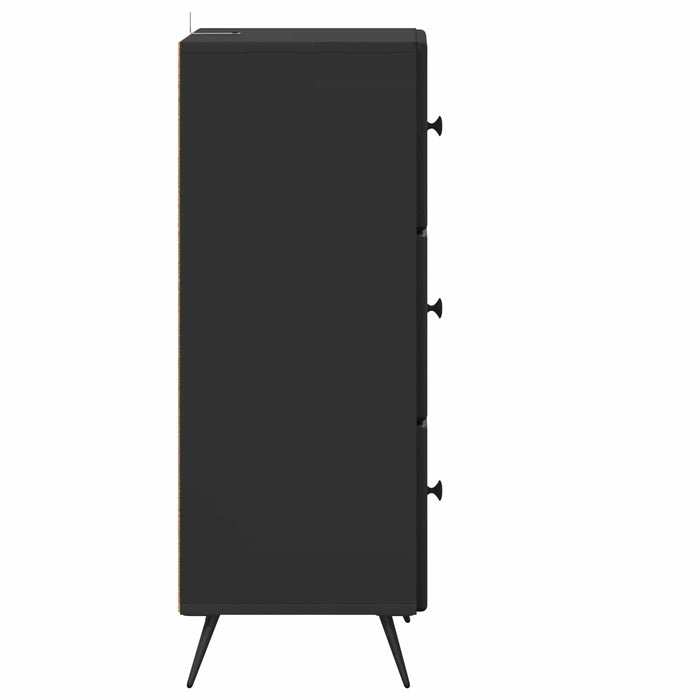 Dulap cu sertare Negru 33 x 34,5 x 90 cm Lemn prelucrat - WALTI WALTI