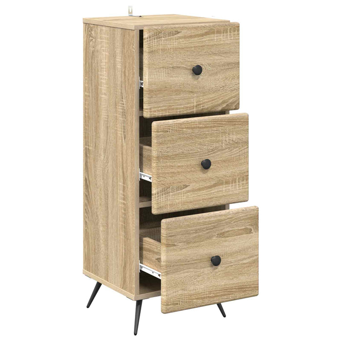 Dulap cu sertare Stejar Sonoma 33 x 34,5 x 90 cm Lemn prelucrat - WALTI WALTI