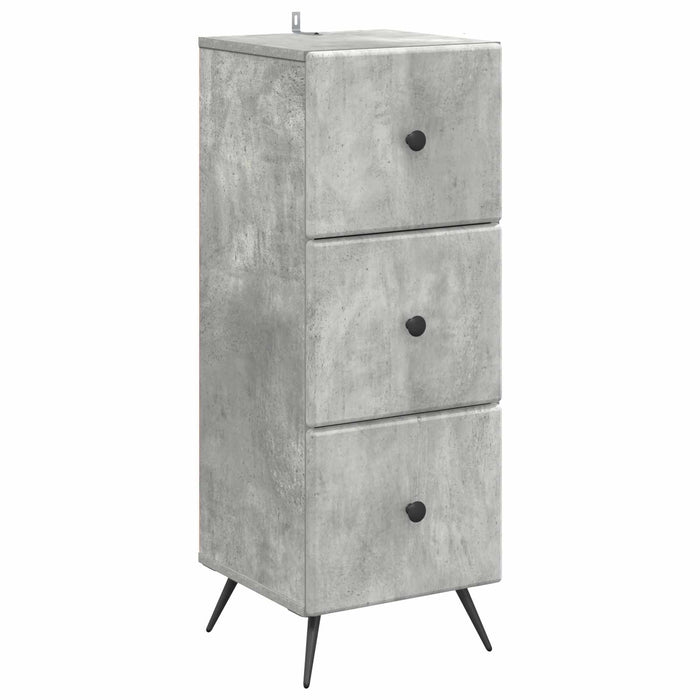 Dulap cu sertare Gri Beton 33 x 34,5 x 90 cm Lemn prelucrat - WALTI WALTI
