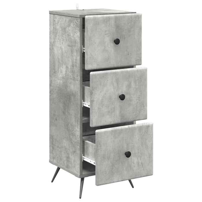 Dulap cu sertare Gri Beton 33 x 34,5 x 90 cm Lemn prelucrat - WALTI WALTI