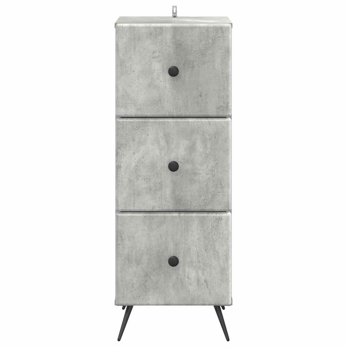 Dulap cu sertare Gri Beton 33 x 34,5 x 90 cm Lemn prelucrat - WALTI WALTI