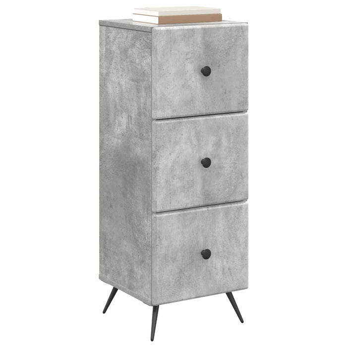 Dulap cu sertare Gri Beton 33 x 34,5 x 90 cm Lemn prelucrat - WALTI WALTI