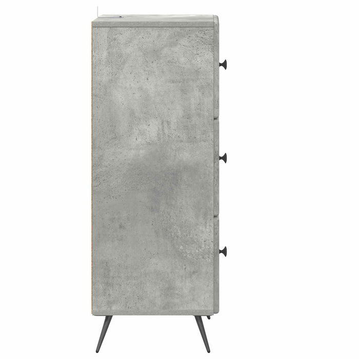 Dulap cu sertare Gri Beton 33 x 34,5 x 90 cm Lemn prelucrat - WALTI WALTI