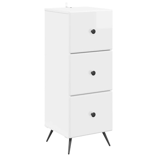 Dulap cu sertare Alb foarte lucios 33 x 34,5 x 90 cm - WALTI WALTI
