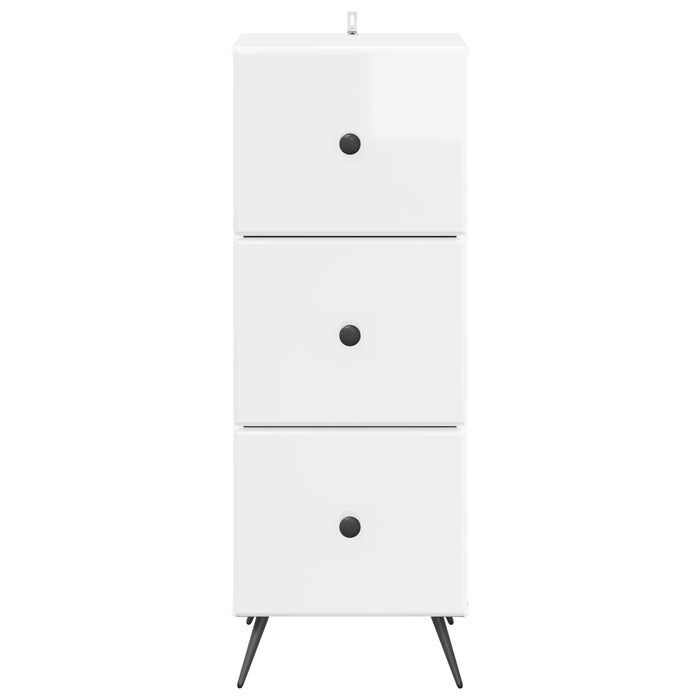 Dulap cu sertare Alb foarte lucios 33 x 34,5 x 90 cm - WALTI WALTI