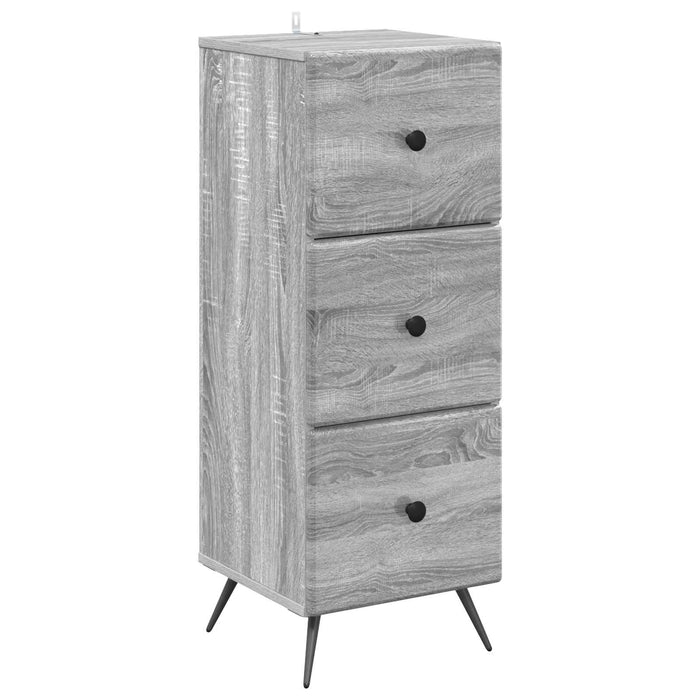 Dulap cu sertare Sonoma gri 33 x 34,5 x 90 cm Lemn prelucrat - WALTI WALTI