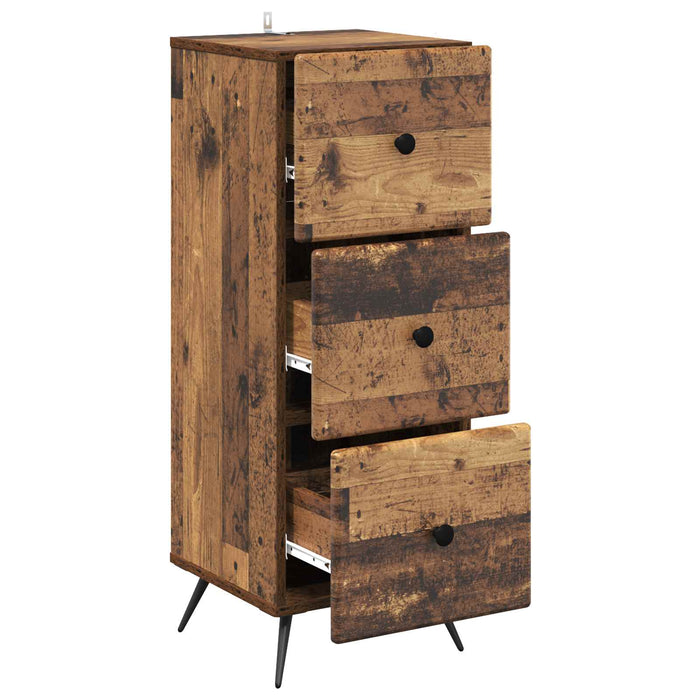 Dulap cu sertare Lemn vechi 33 x 34,5 x 90 cm Lemn prelucrat - WALTI WALTI