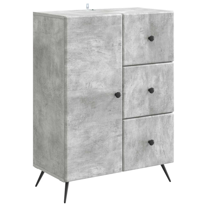Bufet cu sertar Gri Beton 66 x 34,5 x 90 cm Lemn prelucrat - WALTI WALTI