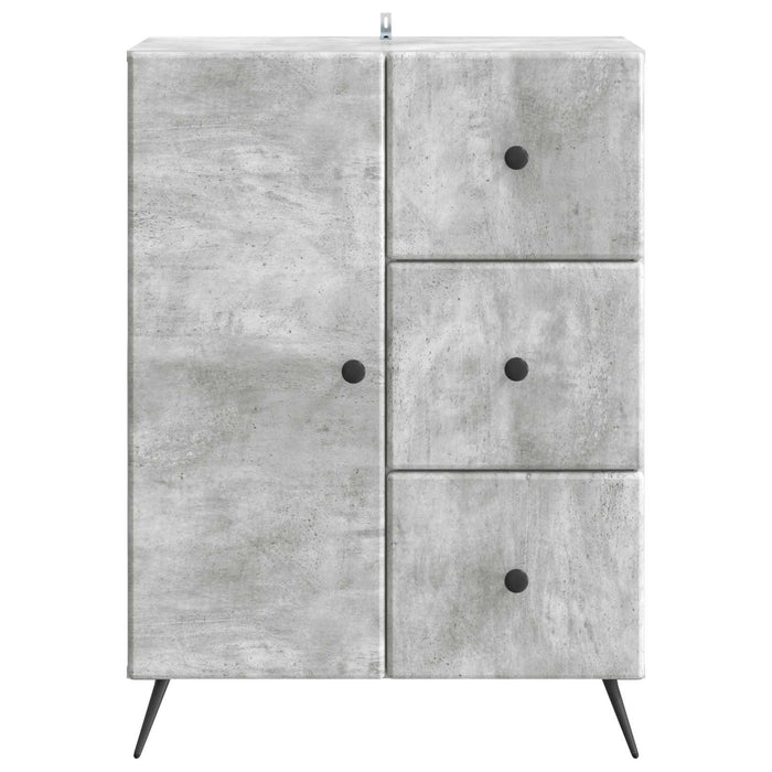 Bufet cu sertar Gri Beton 66 x 34,5 x 90 cm Lemn prelucrat - WALTI WALTI