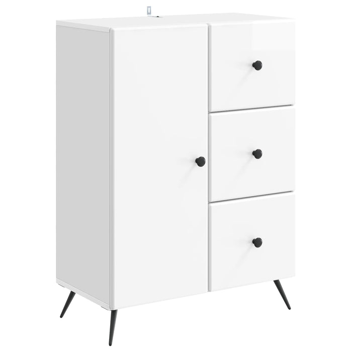 Bufet Alb foarte lucios 66 x 34,5 x 90 cm Lemn prelucrat - WALTI WALTI