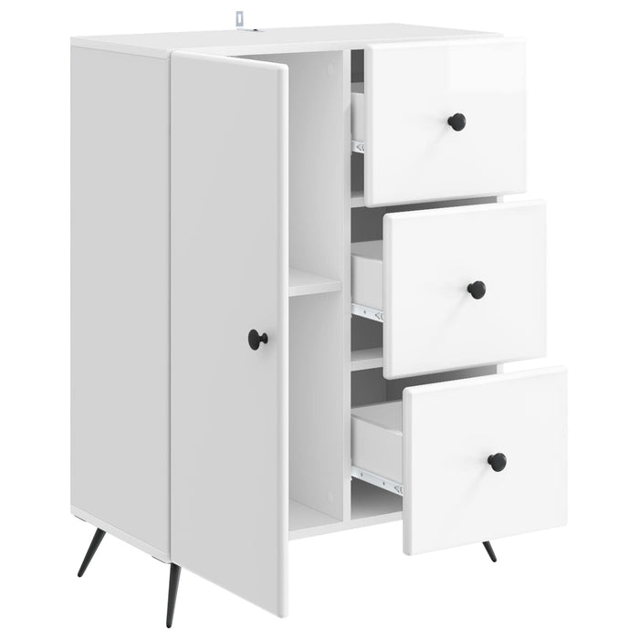 Bufet Alb foarte lucios 66 x 34,5 x 90 cm Lemn prelucrat - WALTI WALTI