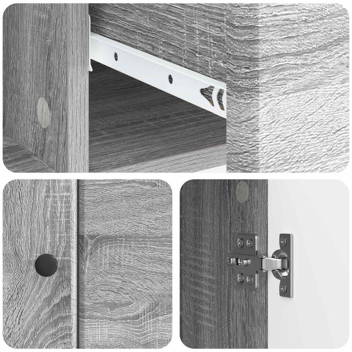 Bufet cu sertar Sonoma gri 66 x 34,5 x 90 cm Lemn prelucrat - WALTI WALTI