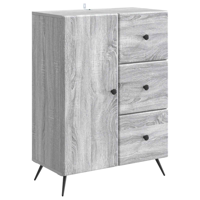 Bufet cu sertar Sonoma gri 66 x 34,5 x 90 cm Lemn prelucrat - WALTI WALTI