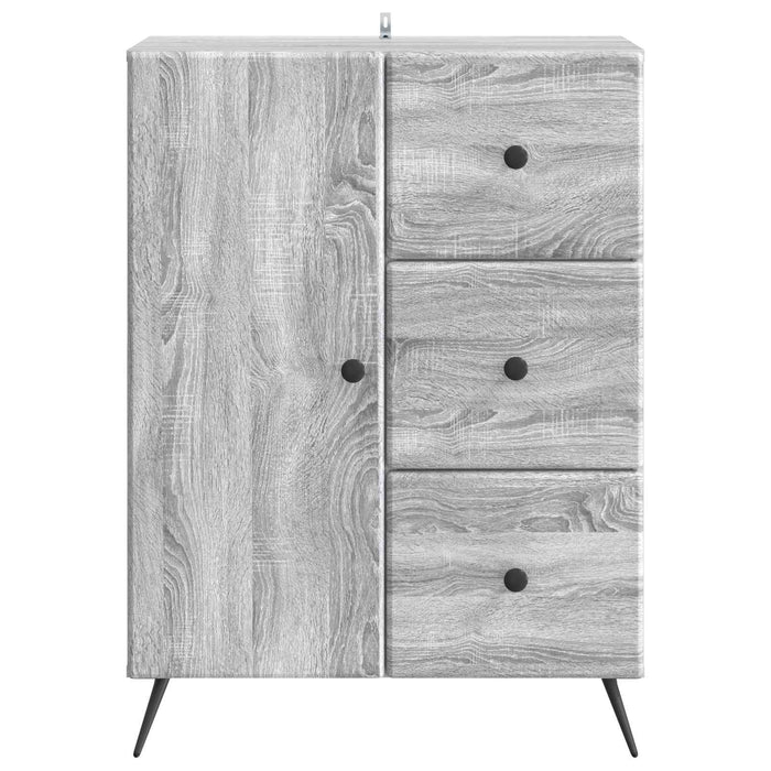 Bufet cu sertar Sonoma gri 66 x 34,5 x 90 cm Lemn prelucrat - WALTI WALTI