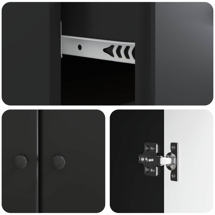 Bufet cu sertar Negru 66 x 34,5 x 90 cm Lemn prelucrat - WALTI WALTI