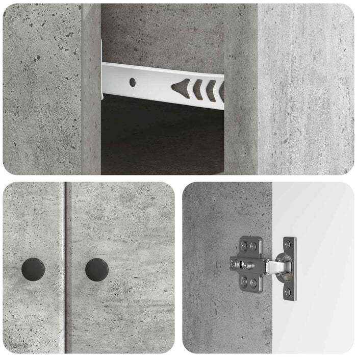 Bufet cu sertar Gri Beton 66 x 34,5 x 90 cm Lemn prelucrat - WALTI WALTI