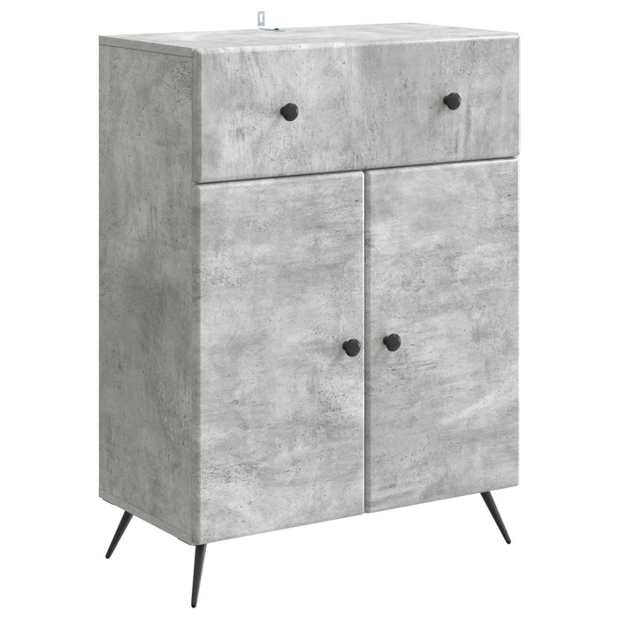Bufet cu sertar Gri Beton 66 x 34,5 x 90 cm Lemn prelucrat - WALTI WALTI