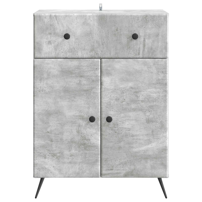 Bufet cu sertar Gri Beton 66 x 34,5 x 90 cm Lemn prelucrat - WALTI WALTI