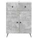 Bufet cu sertar Gri Beton 66 x 34,5 x 90 cm Lemn prelucrat - WALTI WALTI