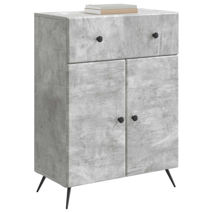 Bufet cu sertar Gri Beton 66 x 34,5 x 90 cm Lemn prelucrat - WALTI WALTI