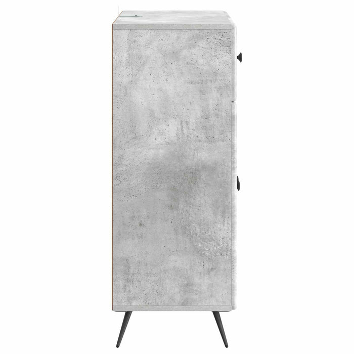 Bufet cu sertar Gri Beton 66 x 34,5 x 90 cm Lemn prelucrat - WALTI WALTI