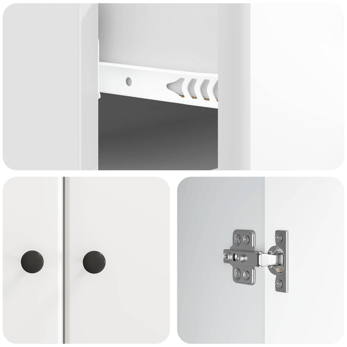 Bufet Alb foarte lucios 66 x 34,5 x 90 cm Lemn prelucrat - WALTI WALTI