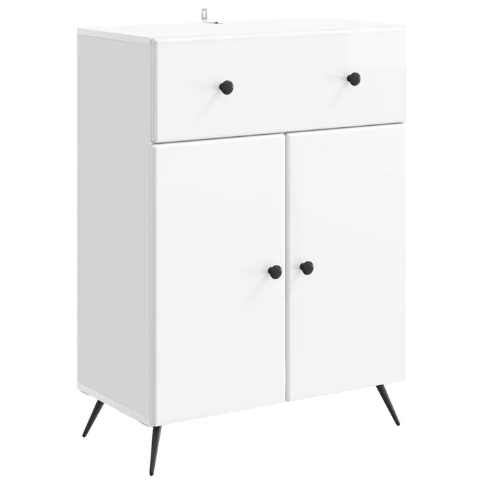 Bufet Alb foarte lucios 66 x 34,5 x 90 cm Lemn prelucrat - WALTI WALTI