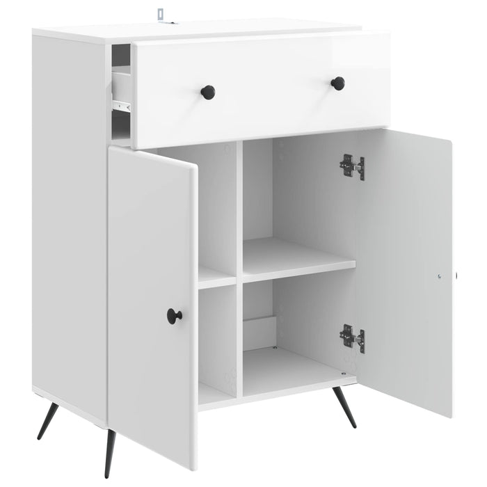 Bufet Alb foarte lucios 66 x 34,5 x 90 cm Lemn prelucrat - WALTI WALTI