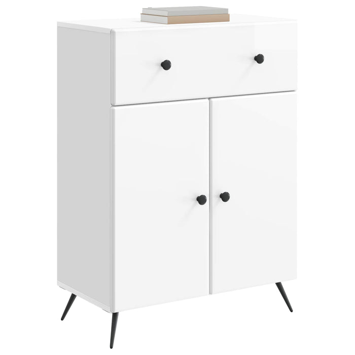 Bufet Alb foarte lucios 66 x 34,5 x 90 cm Lemn prelucrat - WALTI WALTI
