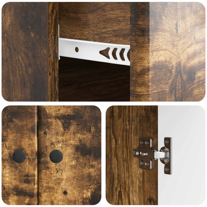 Bufet cu sertar Stejar fumuriu 66 x 34,5 x 90 cm Lemn prelucrat - WALTI WALTI