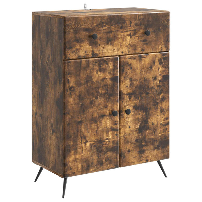 Bufet cu sertar Stejar fumuriu 66 x 34,5 x 90 cm Lemn prelucrat - WALTI WALTI