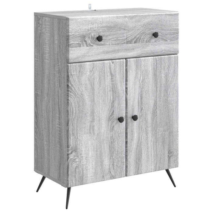 Bufet cu sertar Sonoma gri 66 x 34,5 x 90 cm Lemn prelucrat - WALTI WALTI