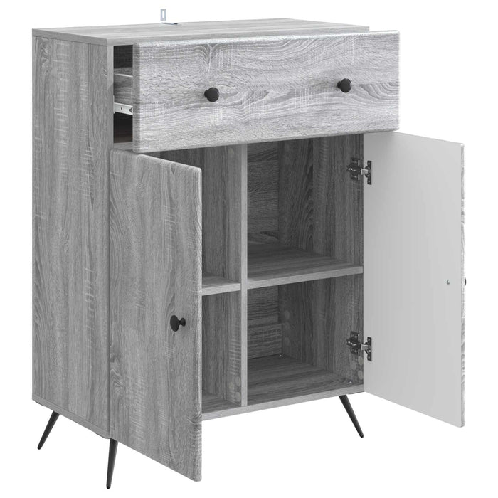 Bufet cu sertar Sonoma gri 66 x 34,5 x 90 cm Lemn prelucrat - WALTI WALTI